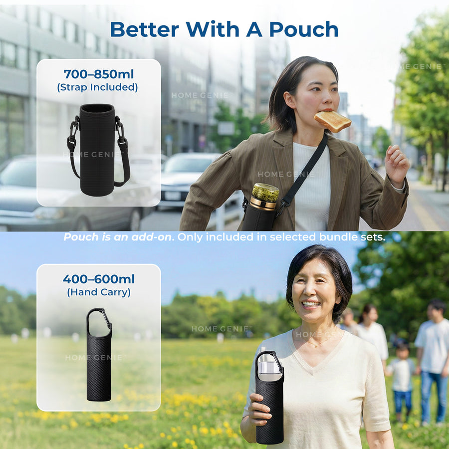 Home Genie's Instea Double Layer Tea Glass Bottle