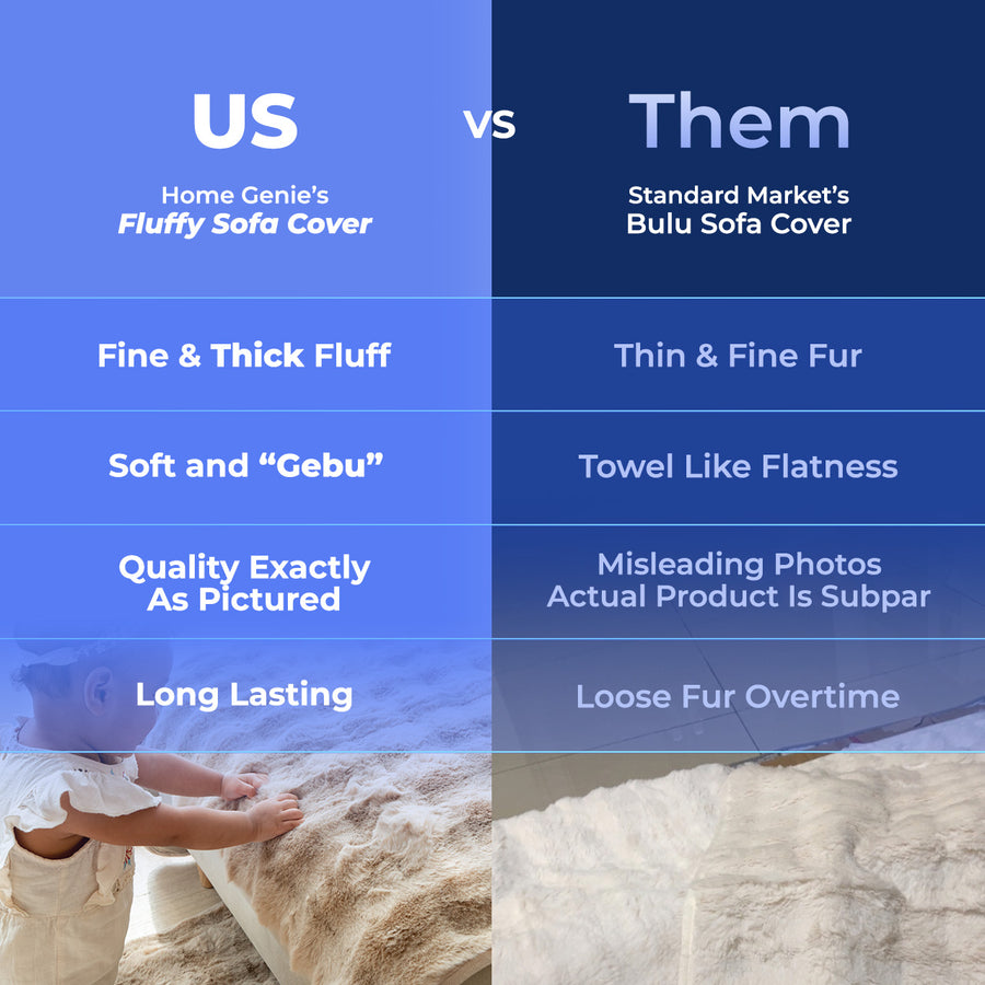 Home Genie's Fluffy Sofa Cover