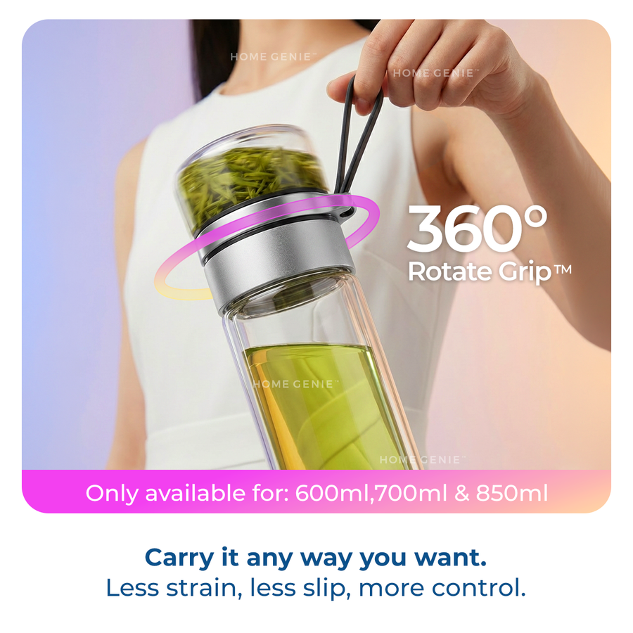 Home Genie's Instea Double Layer Tea Glass Bottle